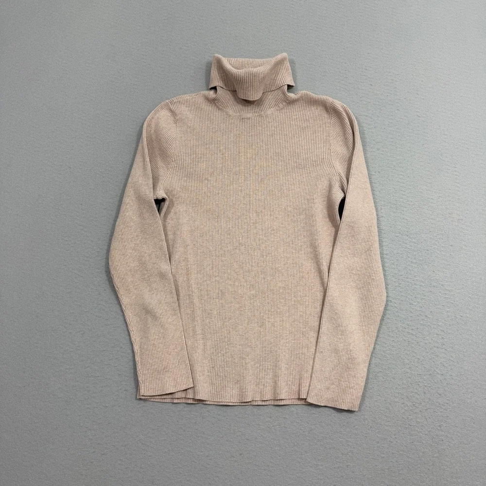 Lauren Ralph Lauren Sweater Women Large Turtleneck Ribbed Knit Pullover Vintage - Picture 1 of 11